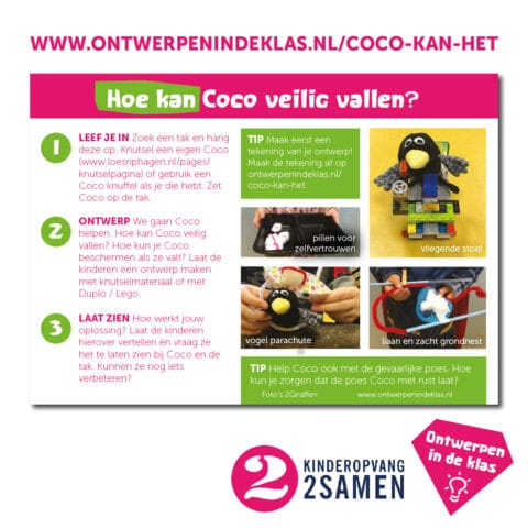Coco ontwerpkaart 2 Kinderopvang 2Samen Den Haag Naaldwijk Monster